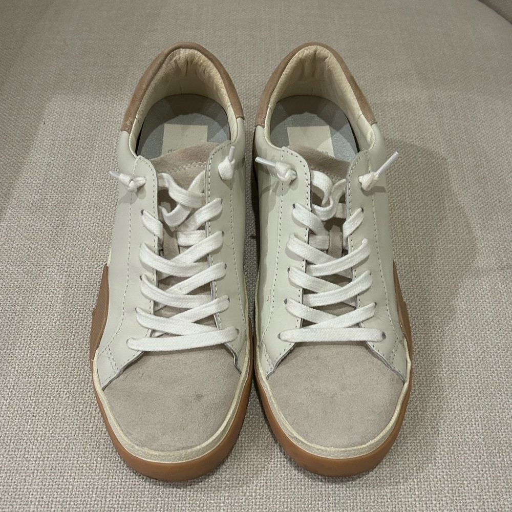 Dolce Vita White and Tan Sneakers